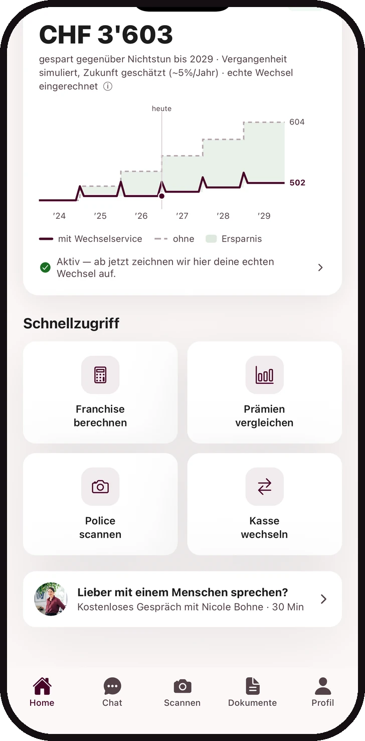 PrimAI App – Prämie flach halten
